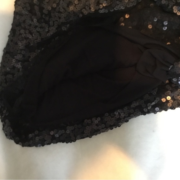 Cassis Collection Black Sequin Mini Dress, Size S - Picture 8 of 9